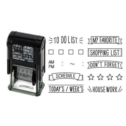 Midori Paintable Rotating Stamp List - 24Papershop