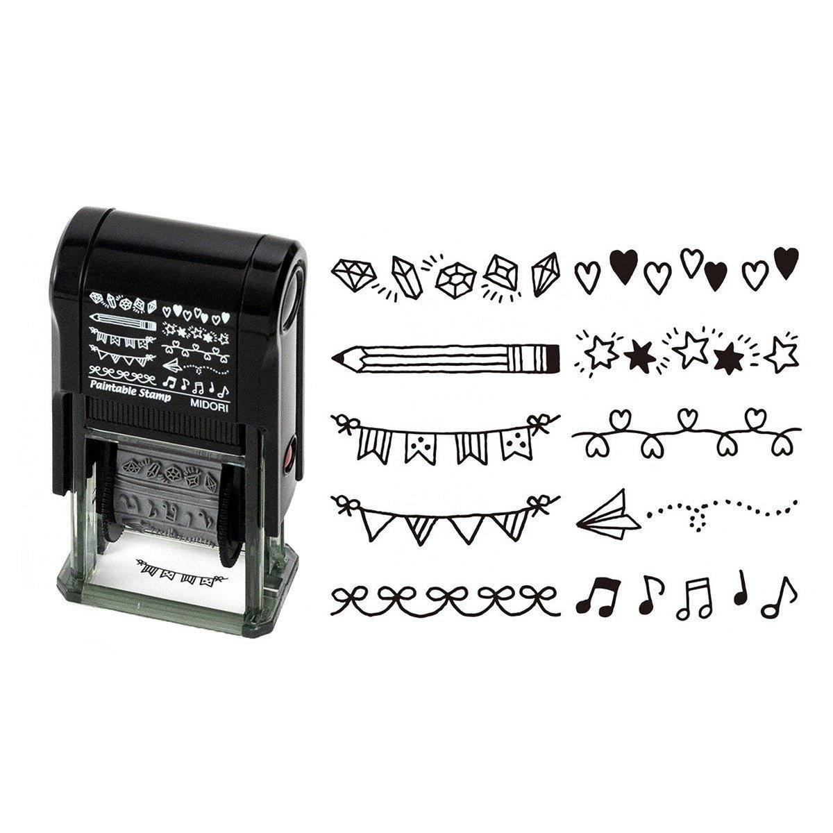 Midori Paintable Rotating Stamp Motif - 24Papershop