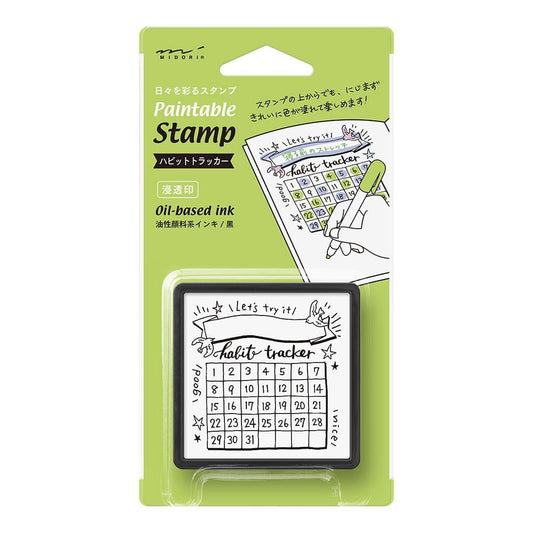 Midori Paintable Stamp - Habit Tracker - 24Papershop