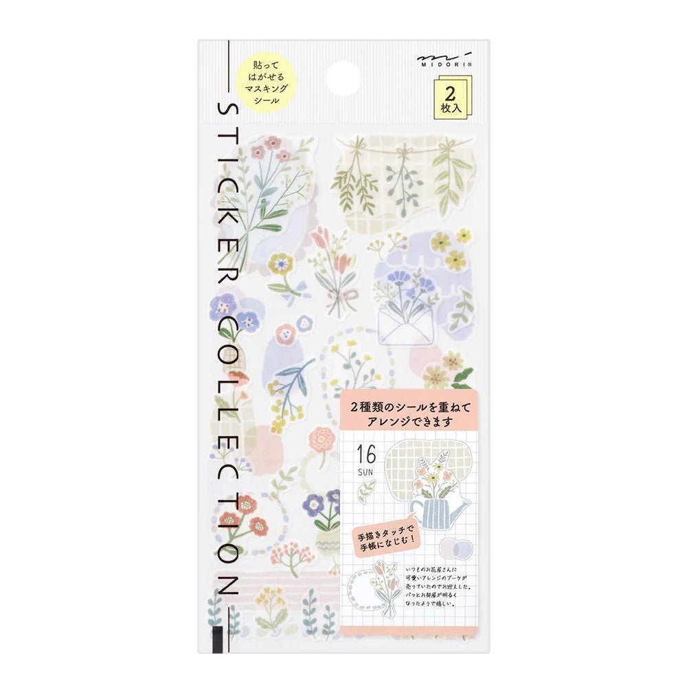 Midori Stickers - Flower - 24Papershop