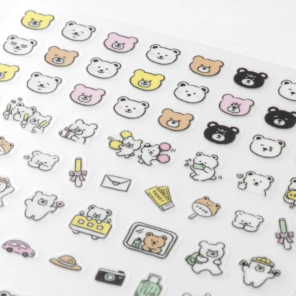 Midori Stickers Pictograph - Bear - 24Papershop