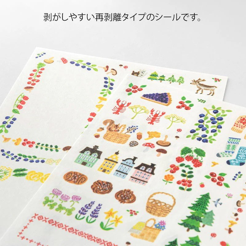 Midori Stickers Yuru Log - Scandinavia - 24Papershop