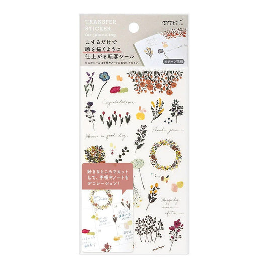 Midori Transfer Stickers - Flower - 24Papershop