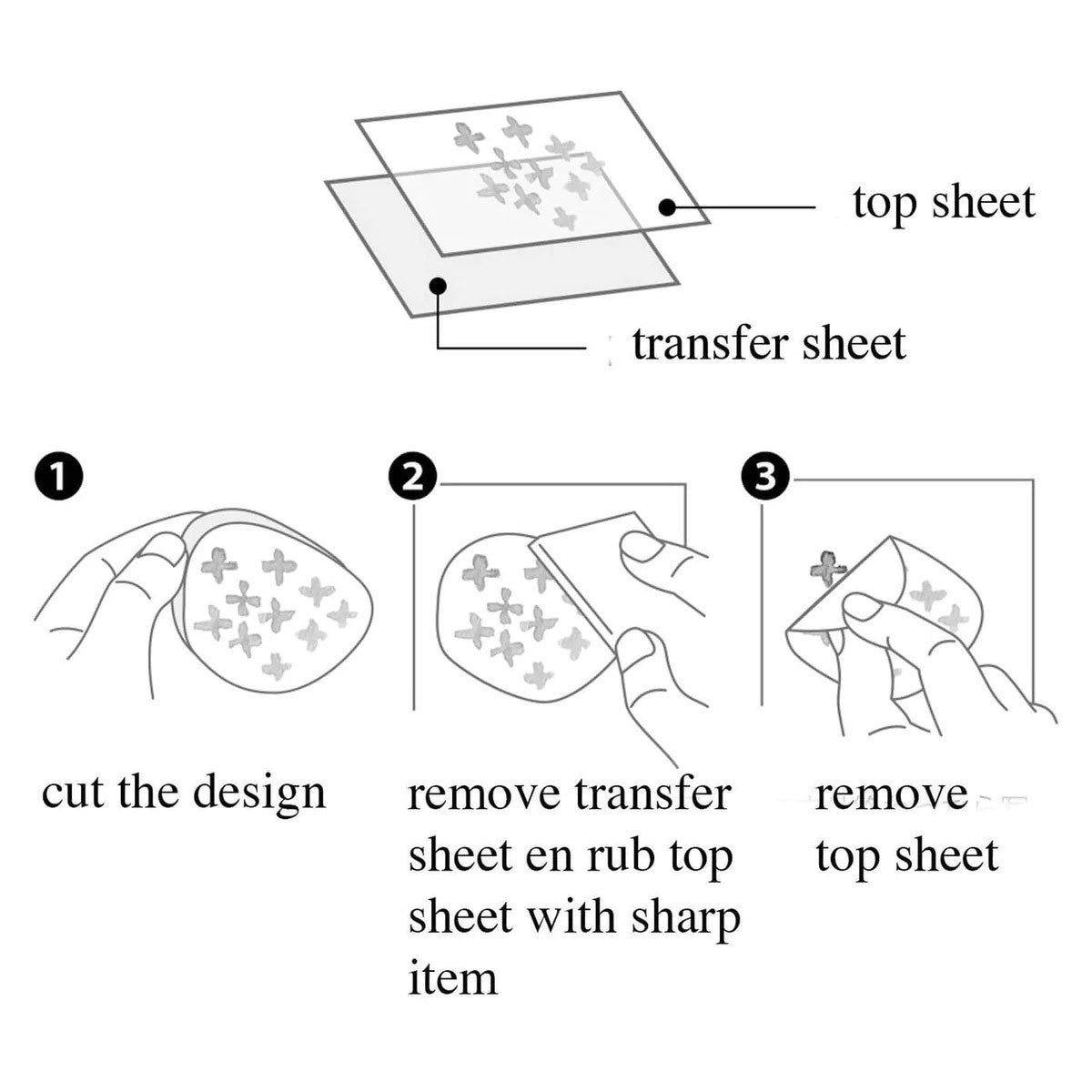 Midori Transfer Stickers - Flower - 24Papershop