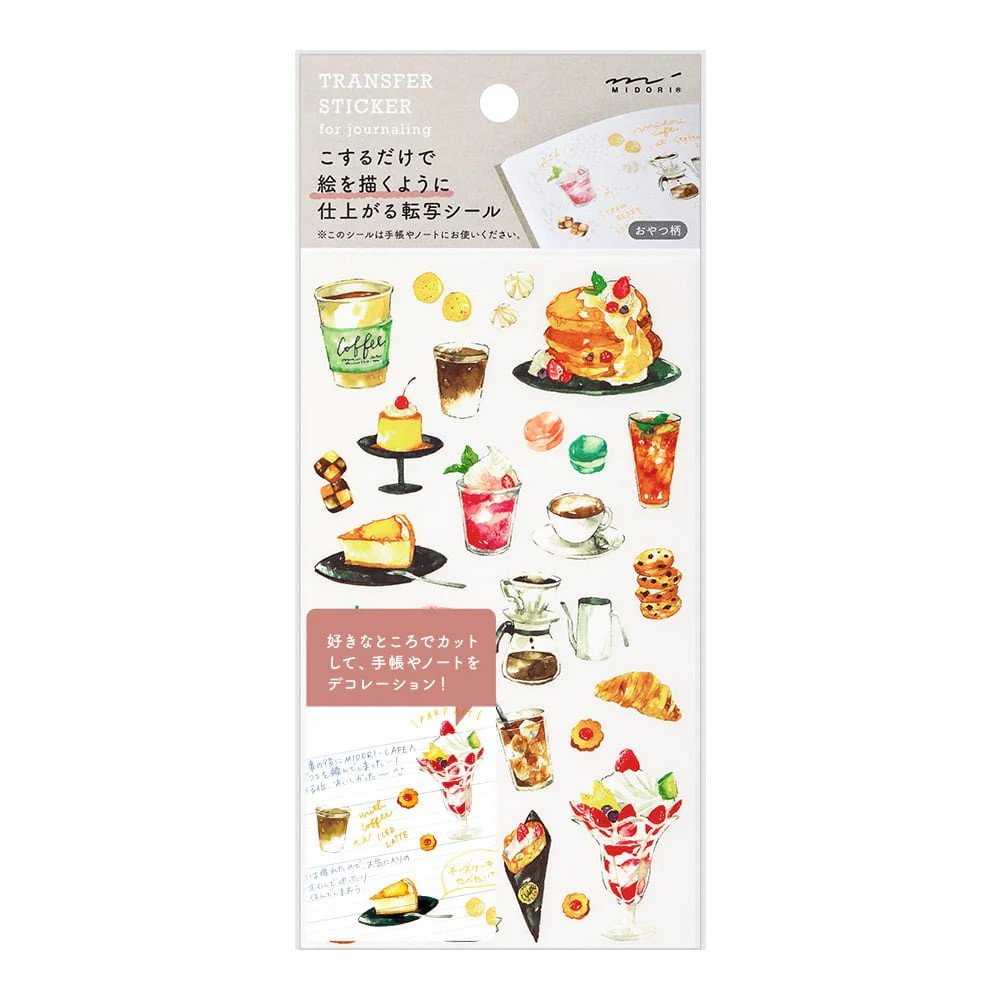 Midori Transfer Stickers - Snacks - 24Papershop