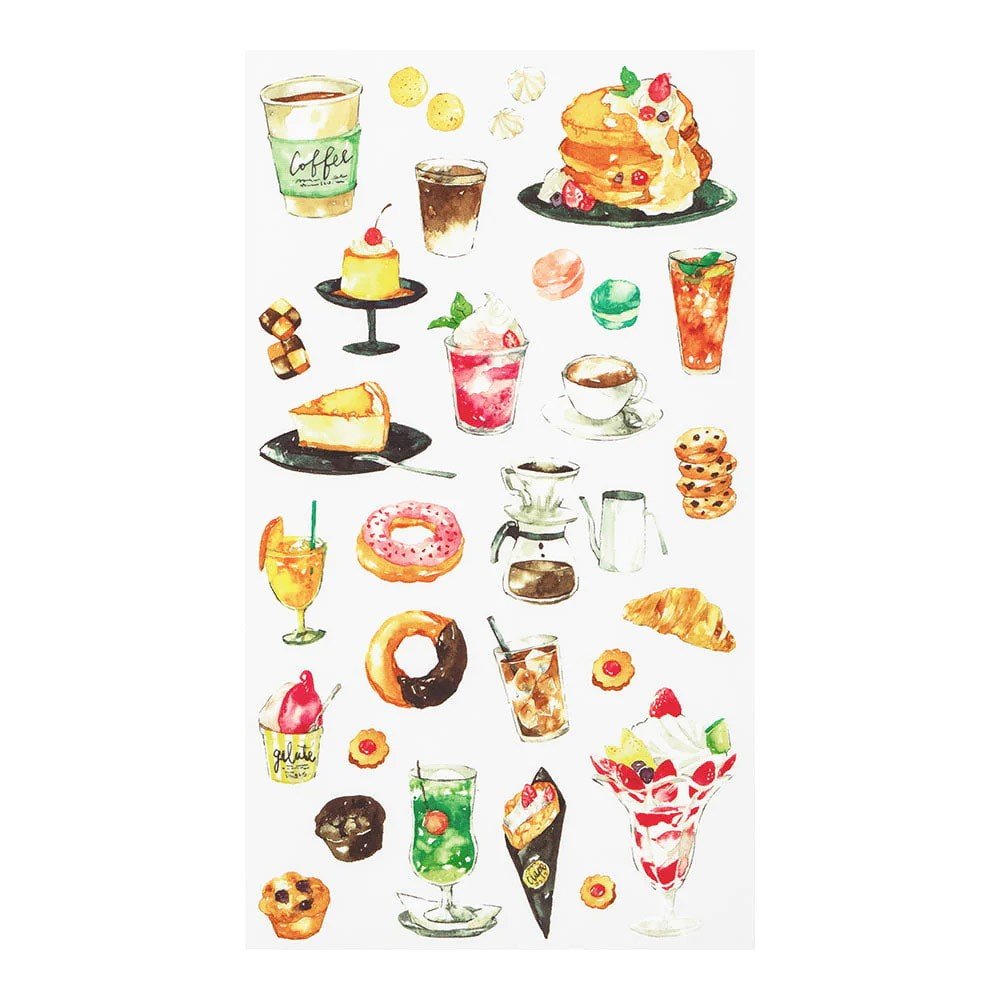 Midori Transfer Stickers - Snacks - 24Papershop