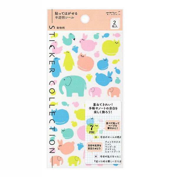 Midori TRAVELER'S Sticker Animal - 24Papershop