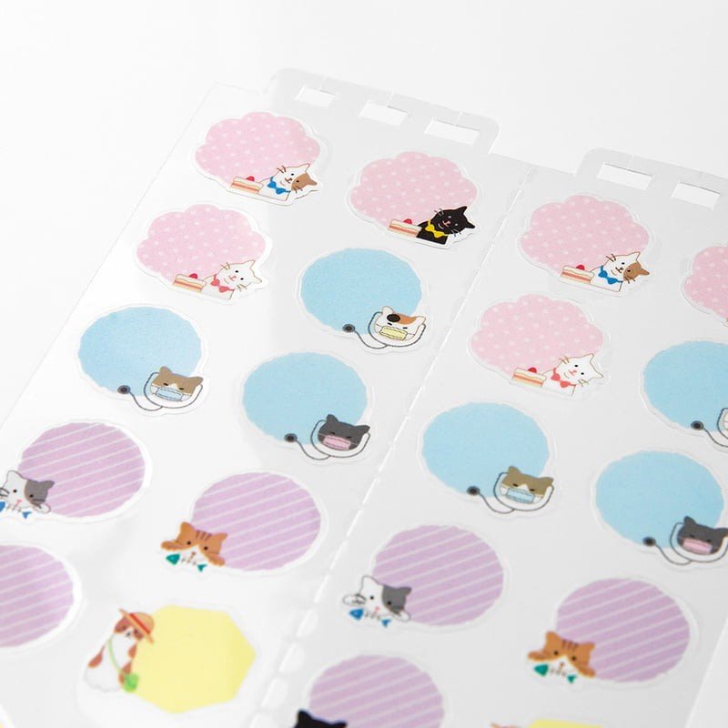 Midori TRAVELER'S Sticker Calendar L Cats - 24Papershop