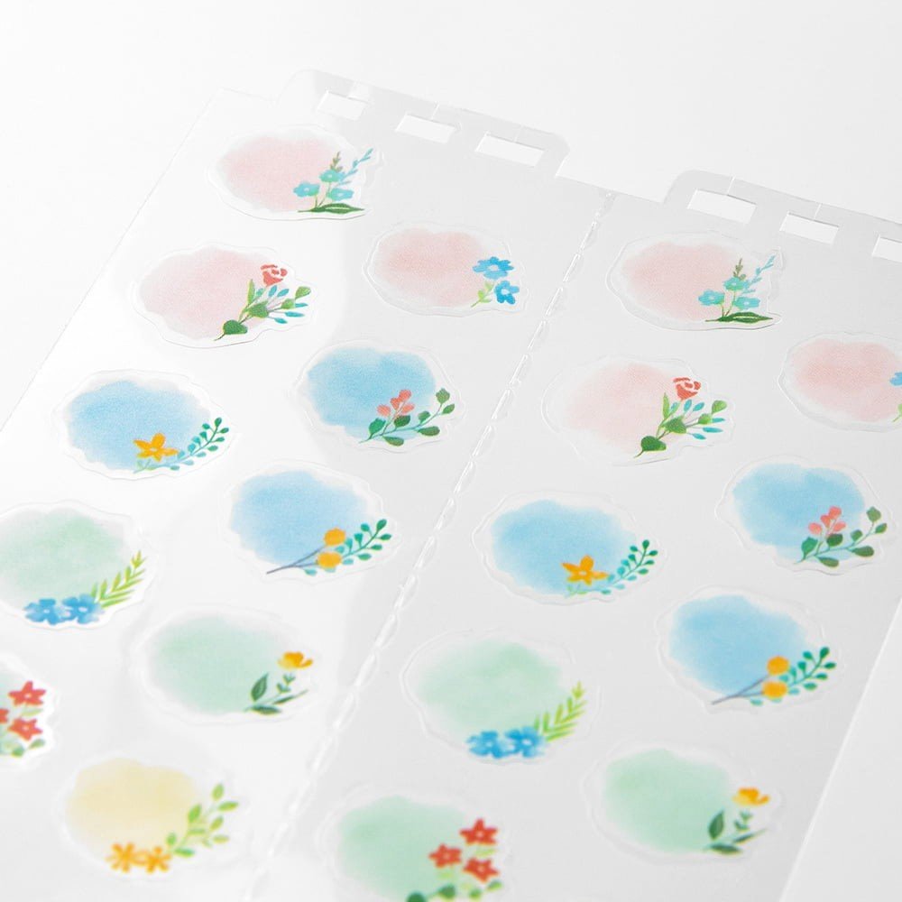 Midori TRAVELER'S Sticker Calendar L Flowers - 24Papershop