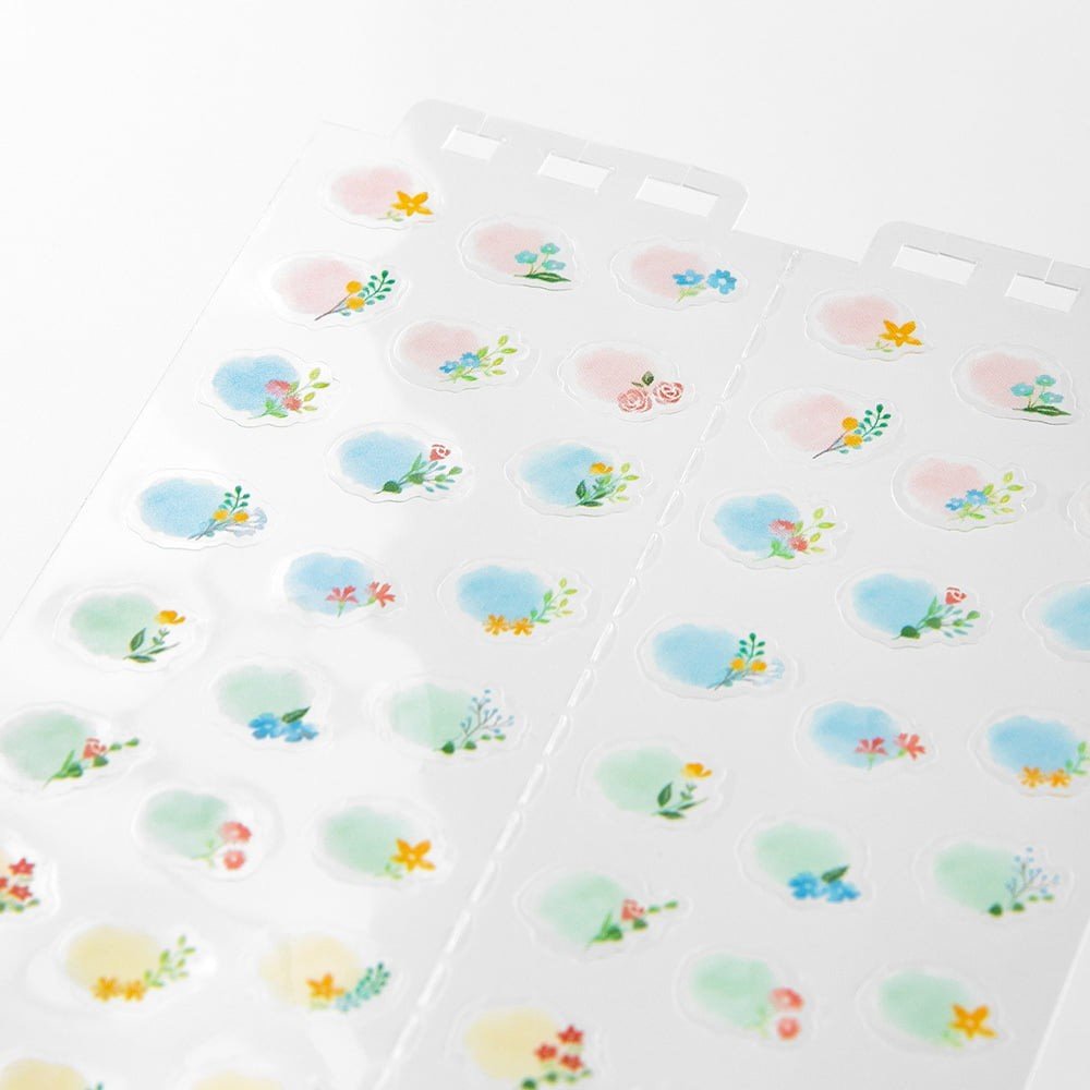 Midori TRAVELER'S Sticker Calendar M Flowers - 24Papershop