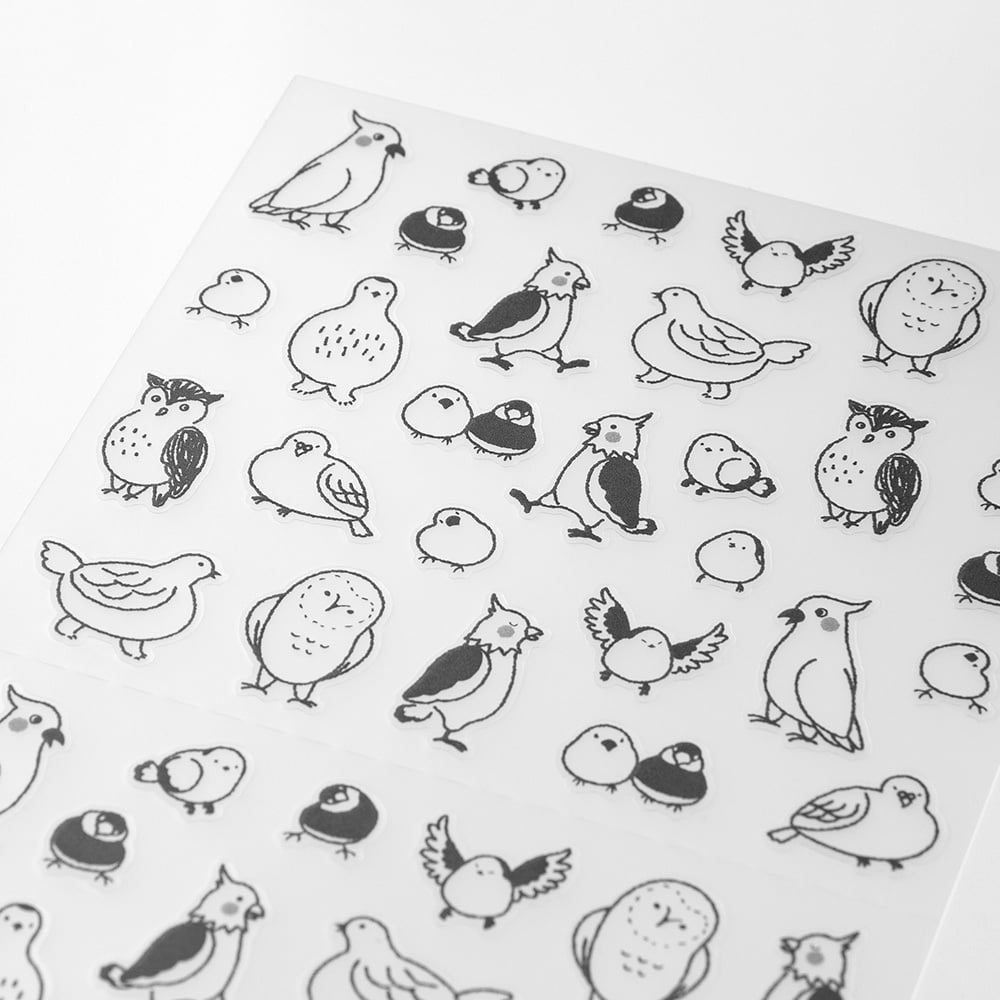 Midori TRAVELER'S Sticker Chat Birds - 24Papershop