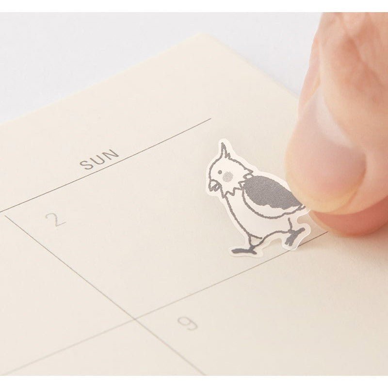 Midori TRAVELER'S Sticker Chat Birds - 24Papershop