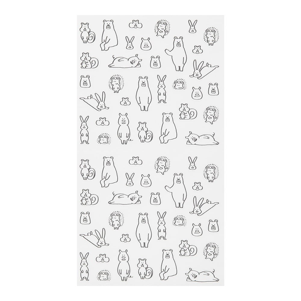 Midori TRAVELER'S Sticker Chat Forest Animals - 24Papershop