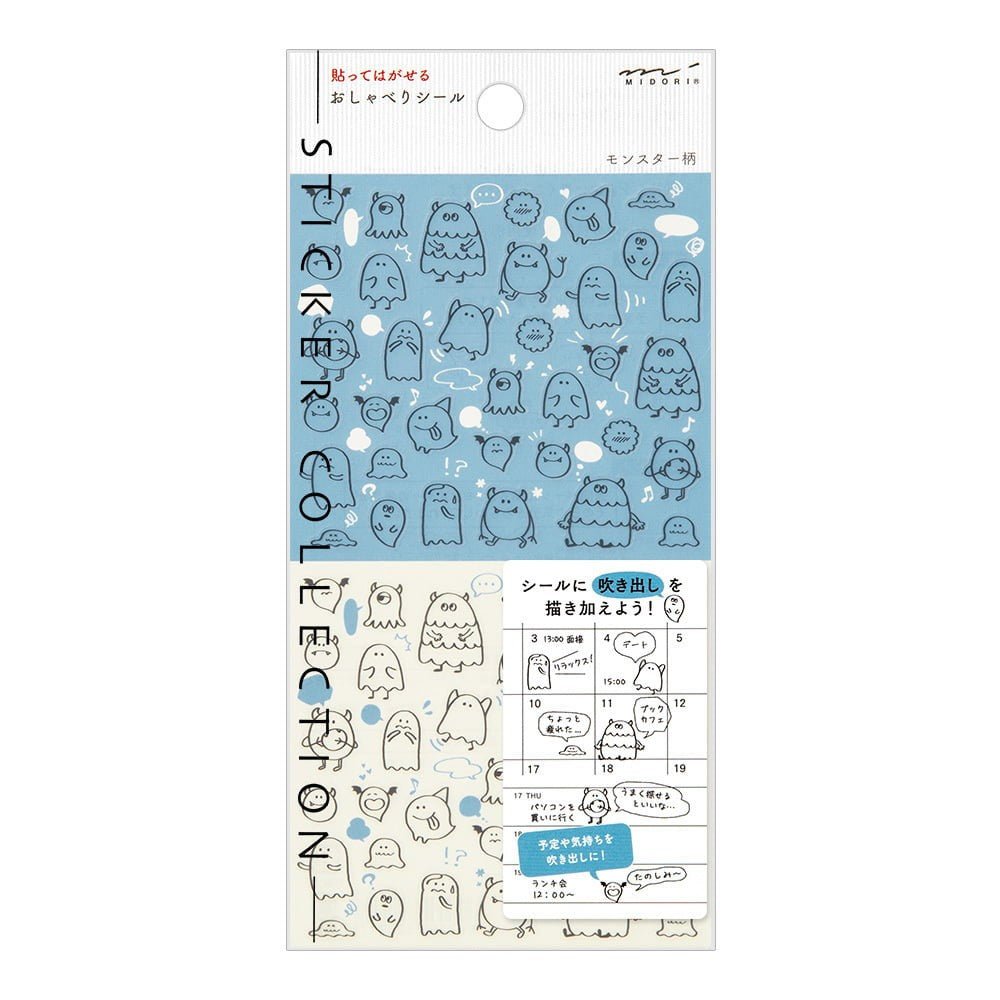 Midori TRAVELER'S Sticker Chat Monsters - 24Papershop