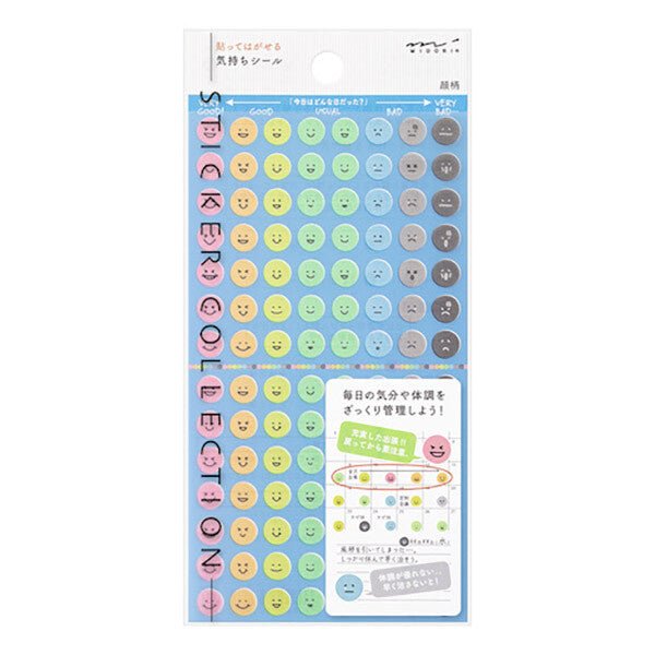 Midori TRAVELER'S Sticker Face Pattern - 24Papershop