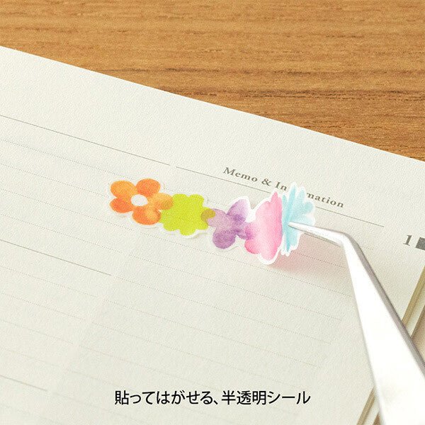 Midori TRAVELER'S Sticker Flower - 24Papershop