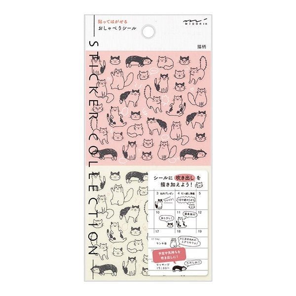 Midori TRAVELER'S Stickers Chat Cat - 24Papershop