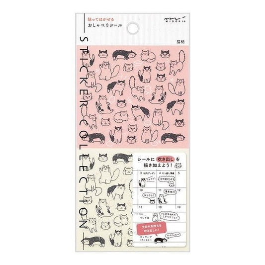 Midori TRAVELER'S Stickers Chat Cat - 24Papershop