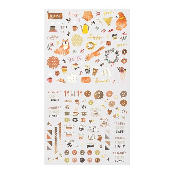 Midori TRAVELER'S Stickers Color Brown - 24Papershop