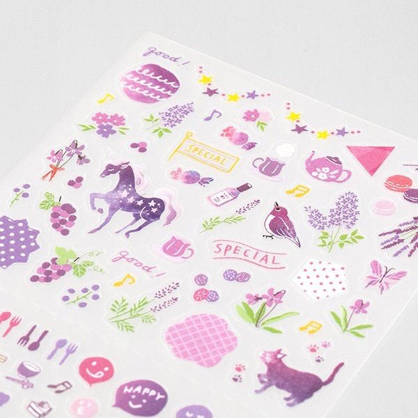 Midori TRAVELER'S Stickers Color Purple - 24Papershop