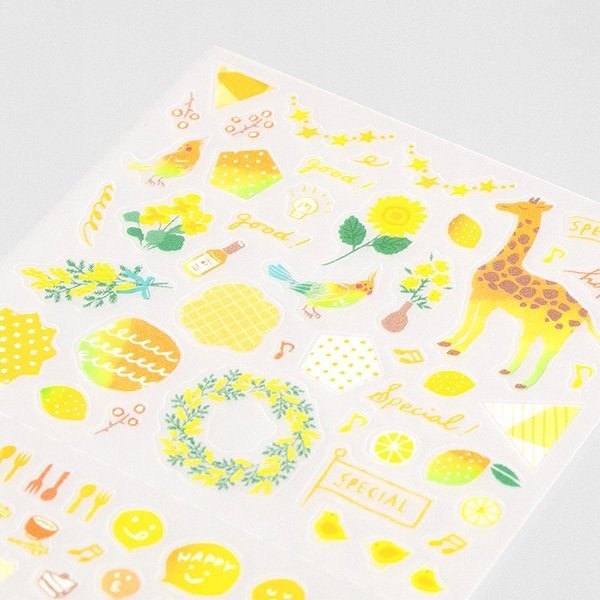 Midori TRAVELER'S Stickers Color Yellow - 24Papershop