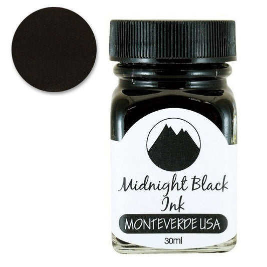 Monteverde Ink 30ml - Midnight Black - 24Papershop