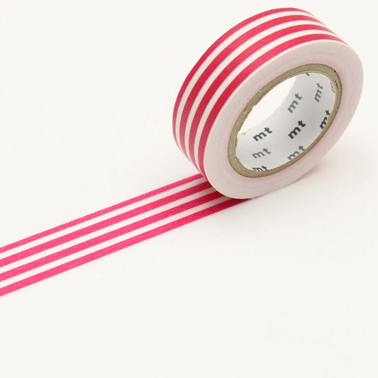 MT Masking Tape - Border Framboise - 15mm - 7m - 24Papershop