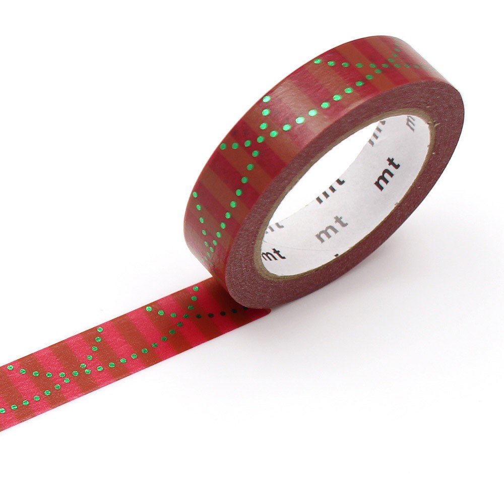 MT Masking Tape - Christmas Garland Pattern 10mm x 7m - 24Papershop