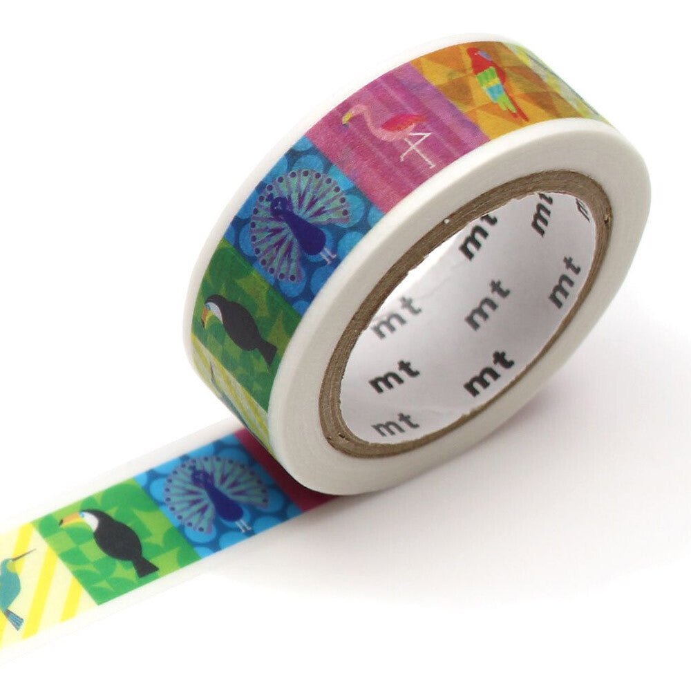 MT Masking Tape - Colorful Bird - 15mm - 7m - 24Papershop