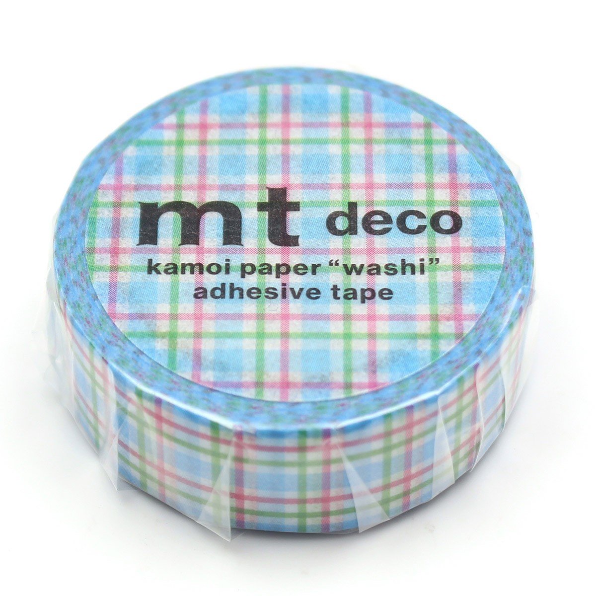 MT Masking Tape - Colorful Checkered Blue 15mm x 7m - 24Papershop