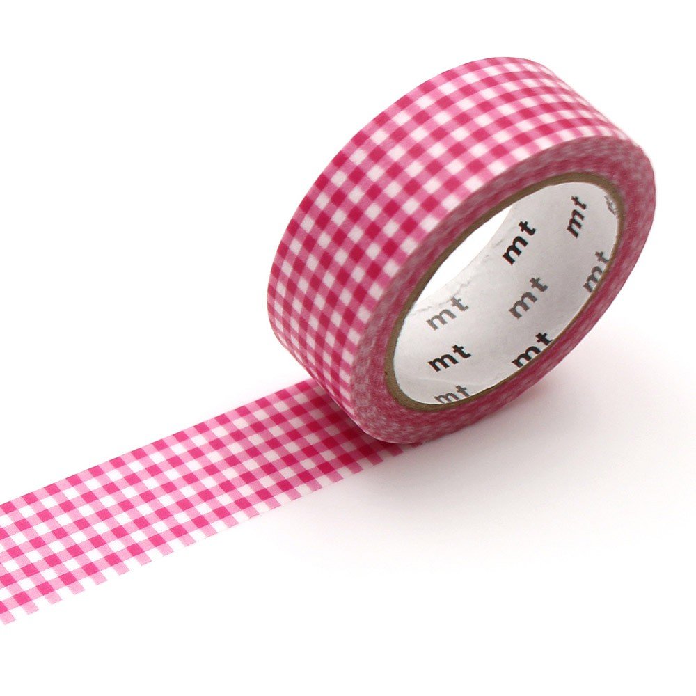 MT Masking Tape - Delicate Checkered Pink - 15mm x 7m - 24Papershop