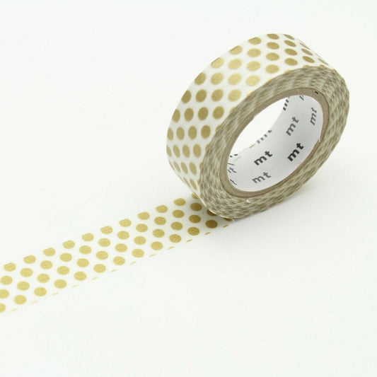 MT Masking Tape - Dot Gold 2 - 15mm - 7m - 24Papershop