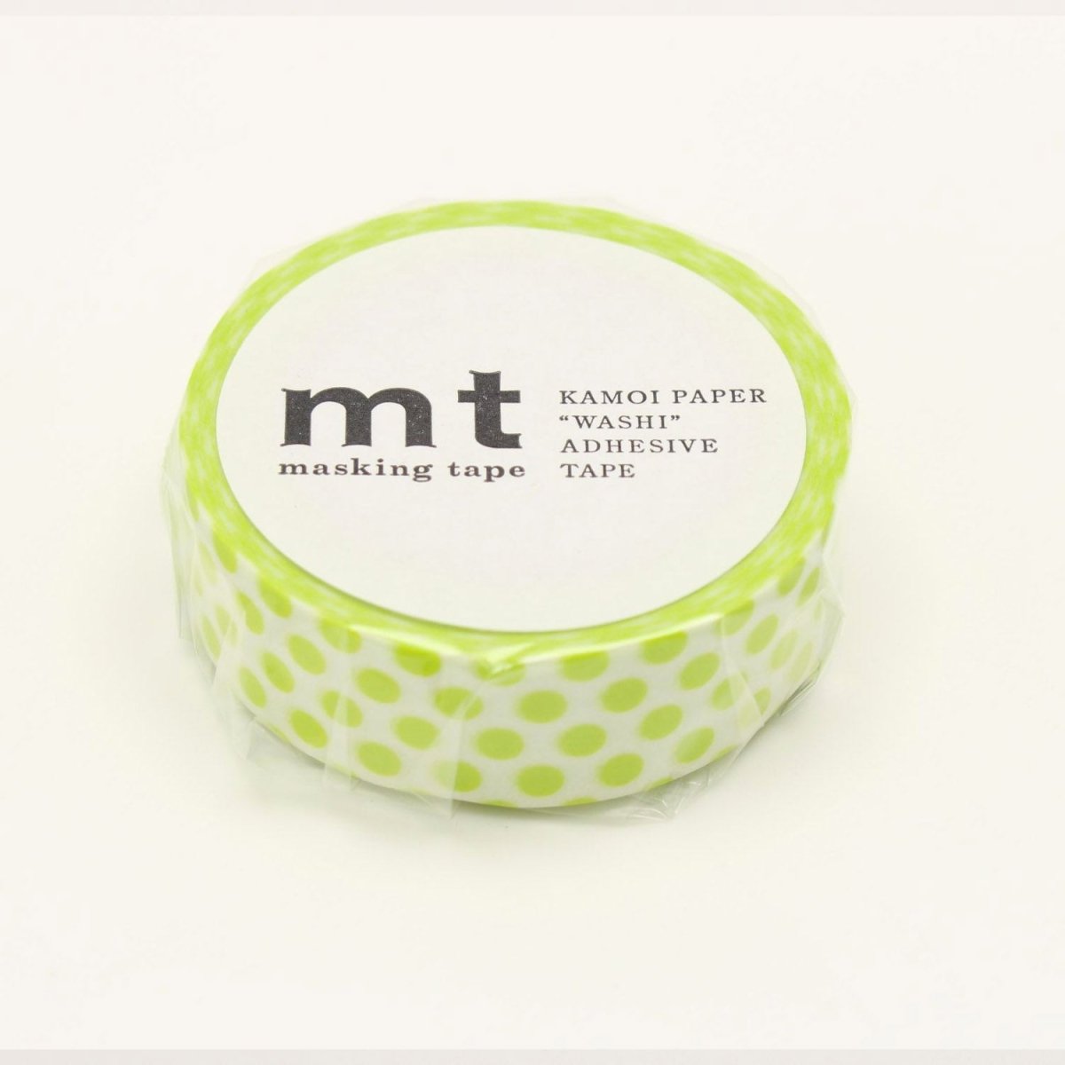 MT Masking Tape - Dot Lime - 15mm - 7m - 24Papershop