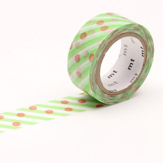 MT Masking Tape - Fab Dot x Stripe - 15mm - 5m - 24Papershop