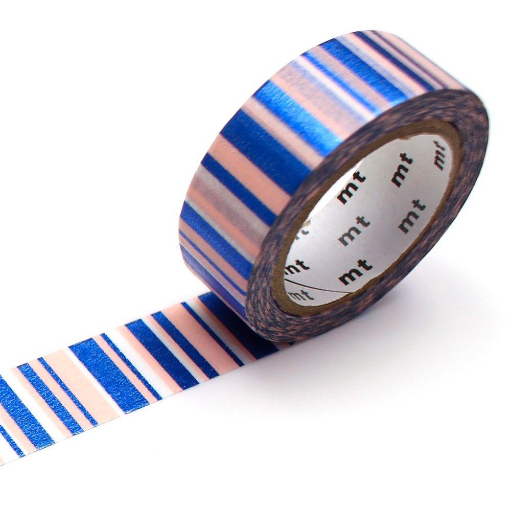 MT Masking Tape - Overlapped Stripe [High Brightness] - 15mm - 7m - 24Papershop