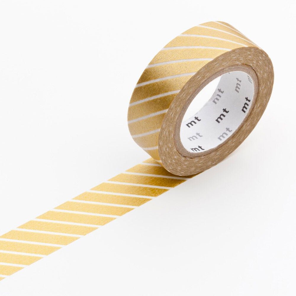 MT Masking Tape - Stripe Gold - 15mm - 7m - 24Papershop