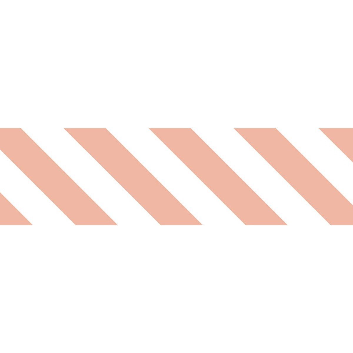 MT Masking Tape - Stripe Salmon Pink - 15mm - 7m - 24Papershop