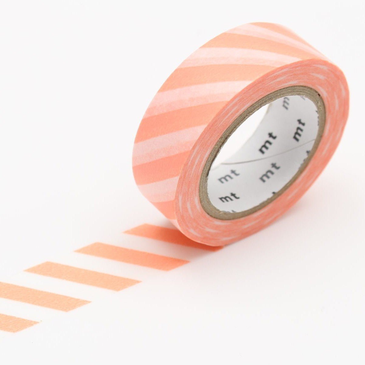 MT Masking Tape - Stripe Salmon Pink - 15mm - 7m - 24Papershop