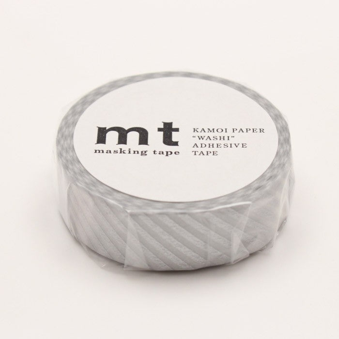 MT Masking Tape - Stripe Silver 15mm x 7m - 24Papershop