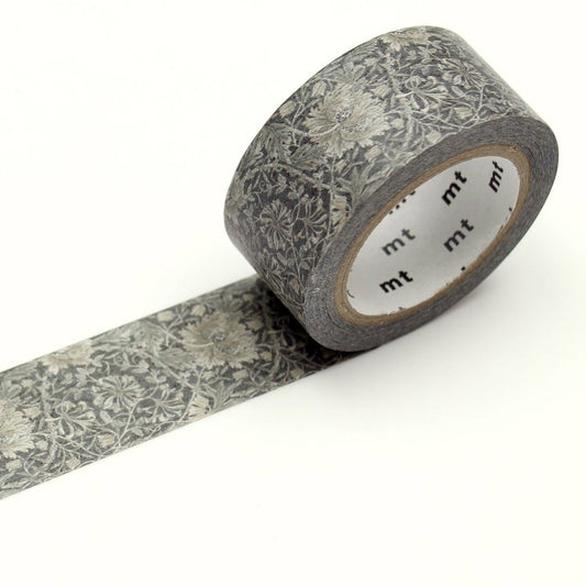 MT Masking Tape - William Morris Tullip Black - 20mm x 7m - 24Papershop