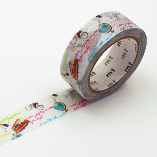 MT Masking Tape - World Languages and Illustrations - 15mm x 7m - 24Papershop