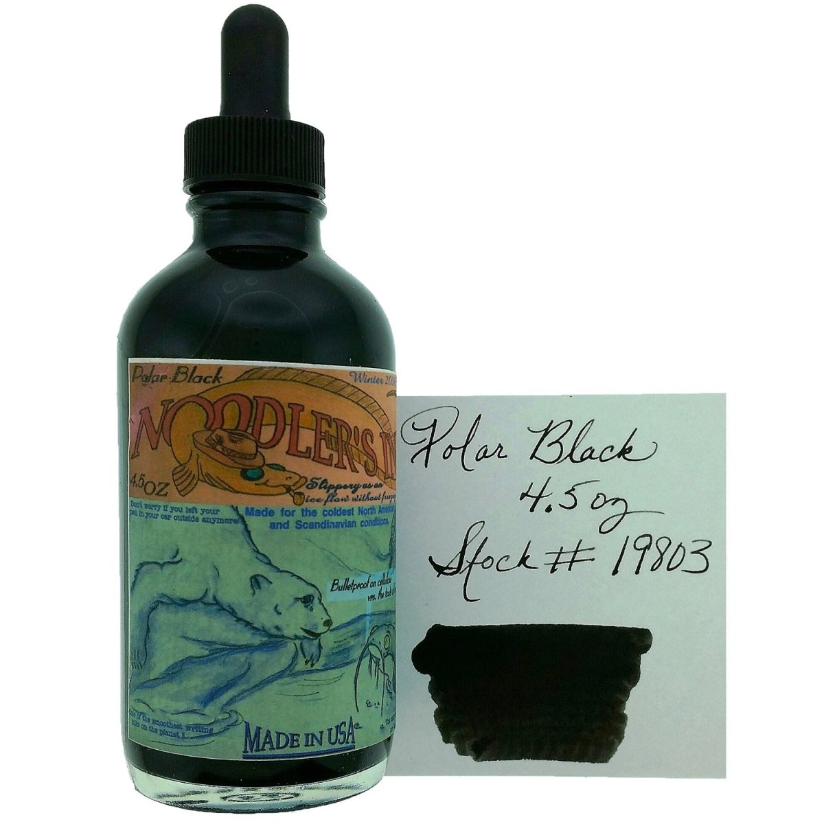 Noodler's Inktpot - Polar Black (135ml) + gratis Noodler's vulpen - 24Papershop