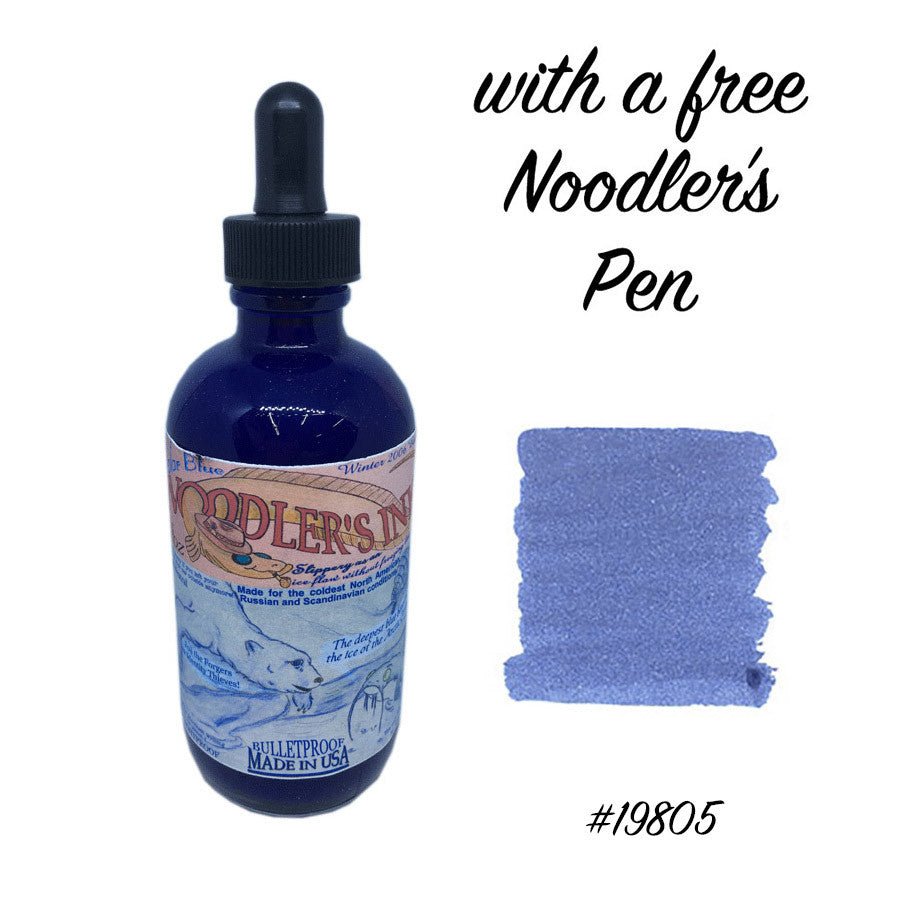 Noodler's Inktpot - Polar Blue (135ml) + gratis Noodler's vulpen - 24Papershop