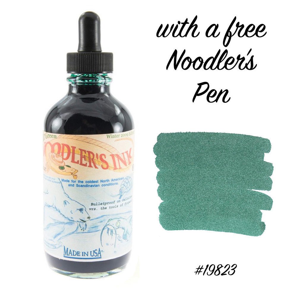 Noodler's Inktpot - Polar Green (135ml) + gratis Noodler's vulpen - 24Papershop