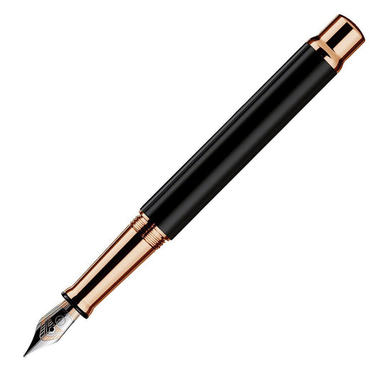 Otto Hutt Fountain Pen Design 04 - Black Shiny RoseGold - 24Papershop