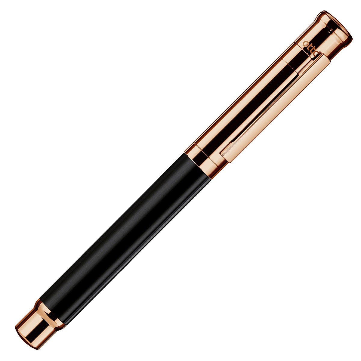 Otto Hutt Fountain Pen Design 04 - Black Shiny RoseGold - 24Papershop