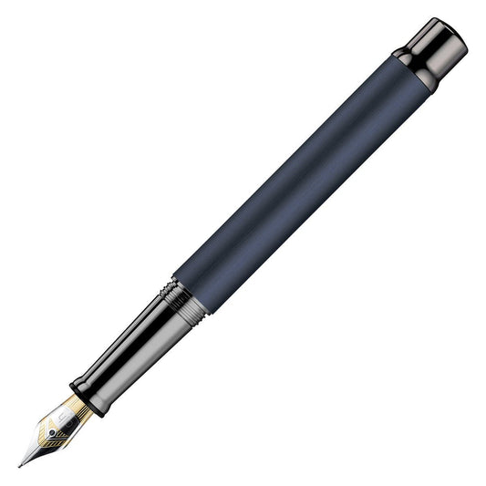 Otto Hutt Fountain Pen Design 04 - Frosted Blue Ruthenium - 24Papershop