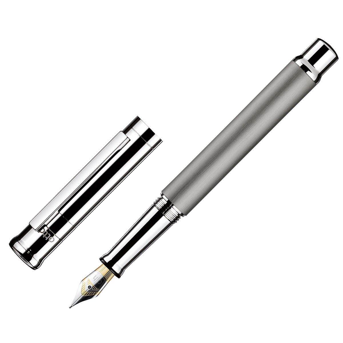 Otto Hutt Fountain Pen Design 04 - Frosted Graphite Gray Platin - 24Papershop