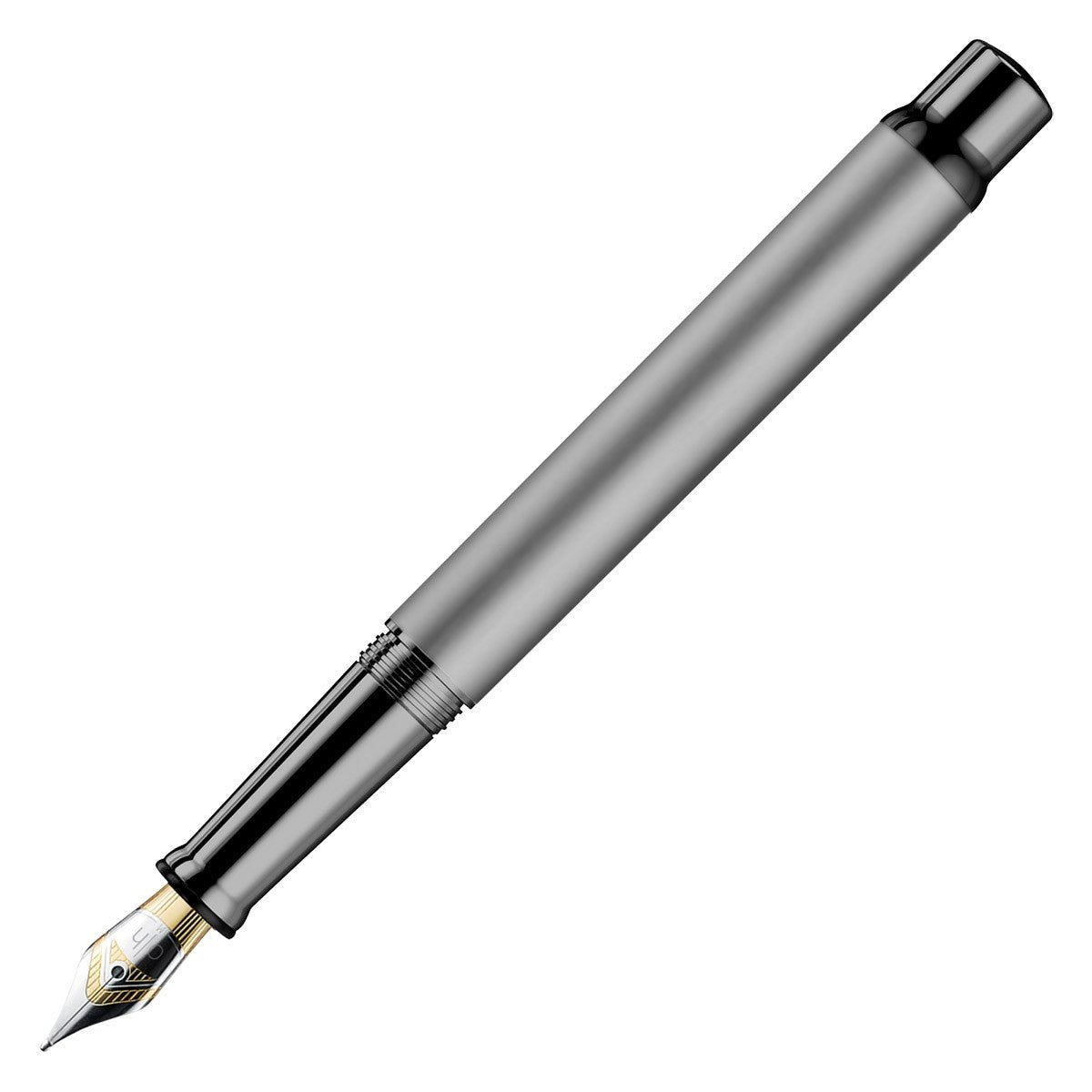 Otto Hutt Fountain Pen Design 04 - Frosted Ruthenium - 24Papershop