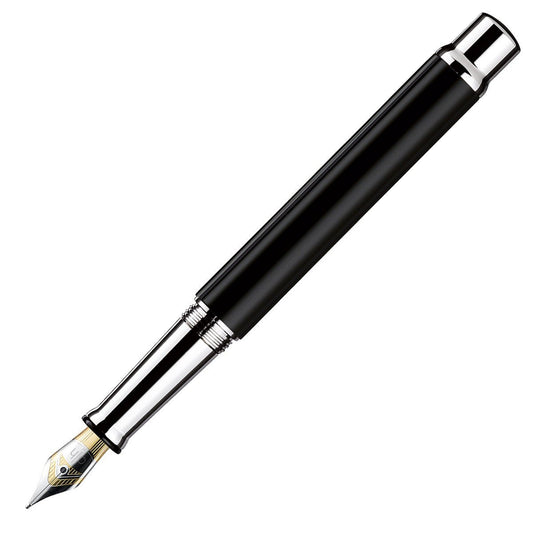 Otto Hutt Fountain Pen Design 04 - Shine Black Platin - 24Papershop